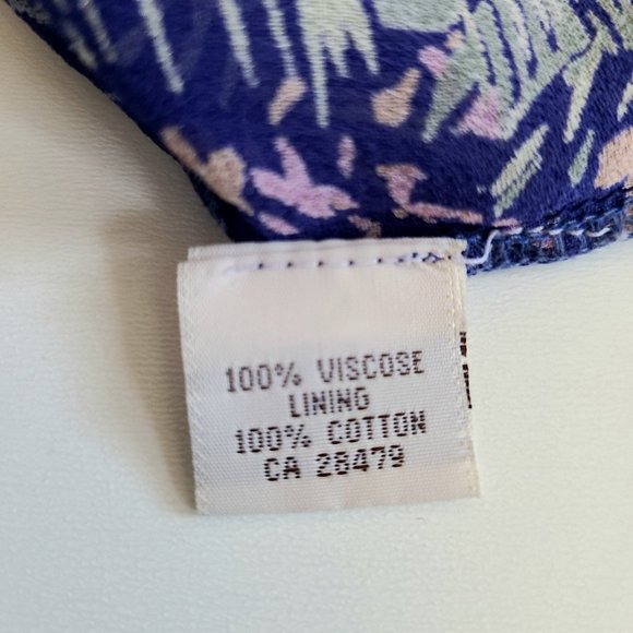 Primavera vintage purple and light green floral summer dress. - Picture 14 of 15